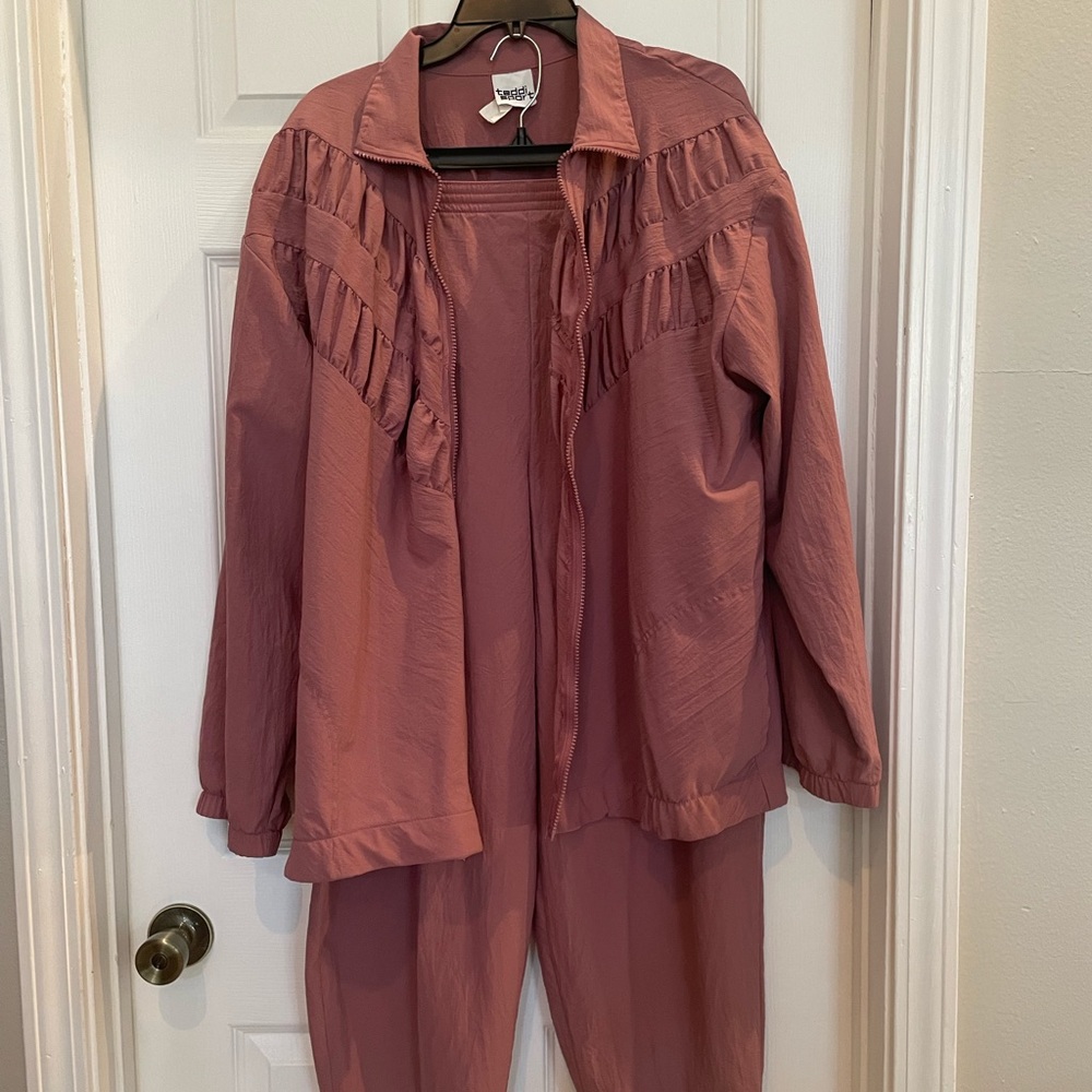 VINTAGE Women’s 2 Piece Wind Suit 1X  ALTERED (Read Description)